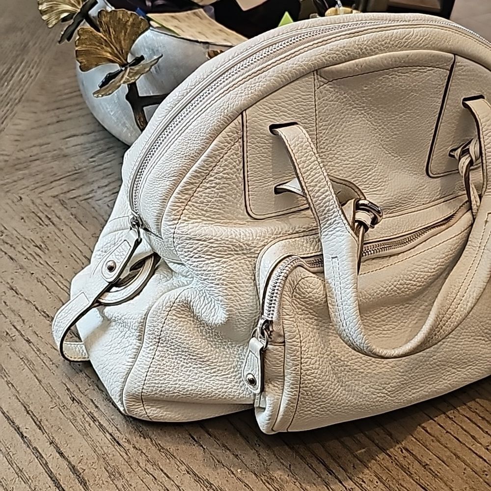 Off white Furla leather purse handbag - Picture 2 of 14